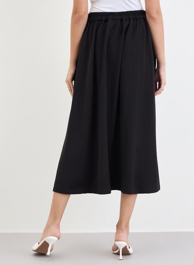 ستايلي تنورة ميدي بأزرار بقصة واسعة - Image 4